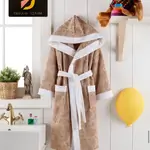 
Unisex kids bathrobe with hood, belt and two pockets-Dream Room